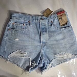 Levi's Women's Light Blue 501 Denim Shorts
